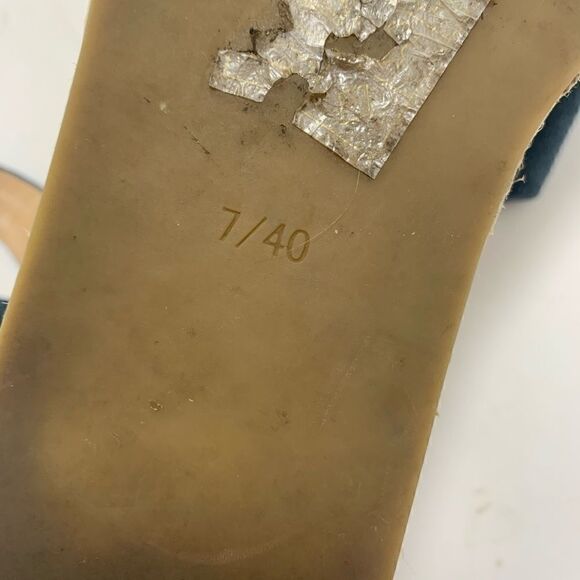 TOPSHOP Wolf Espadrille Platform Sandal Blue Suede size 9.5 - Picture 10 of 11